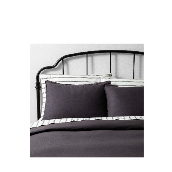 HEARTH&HAND duvet cover FULL/QUEEN railroad grey - Picture 4 of 6